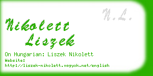 nikolett liszek business card